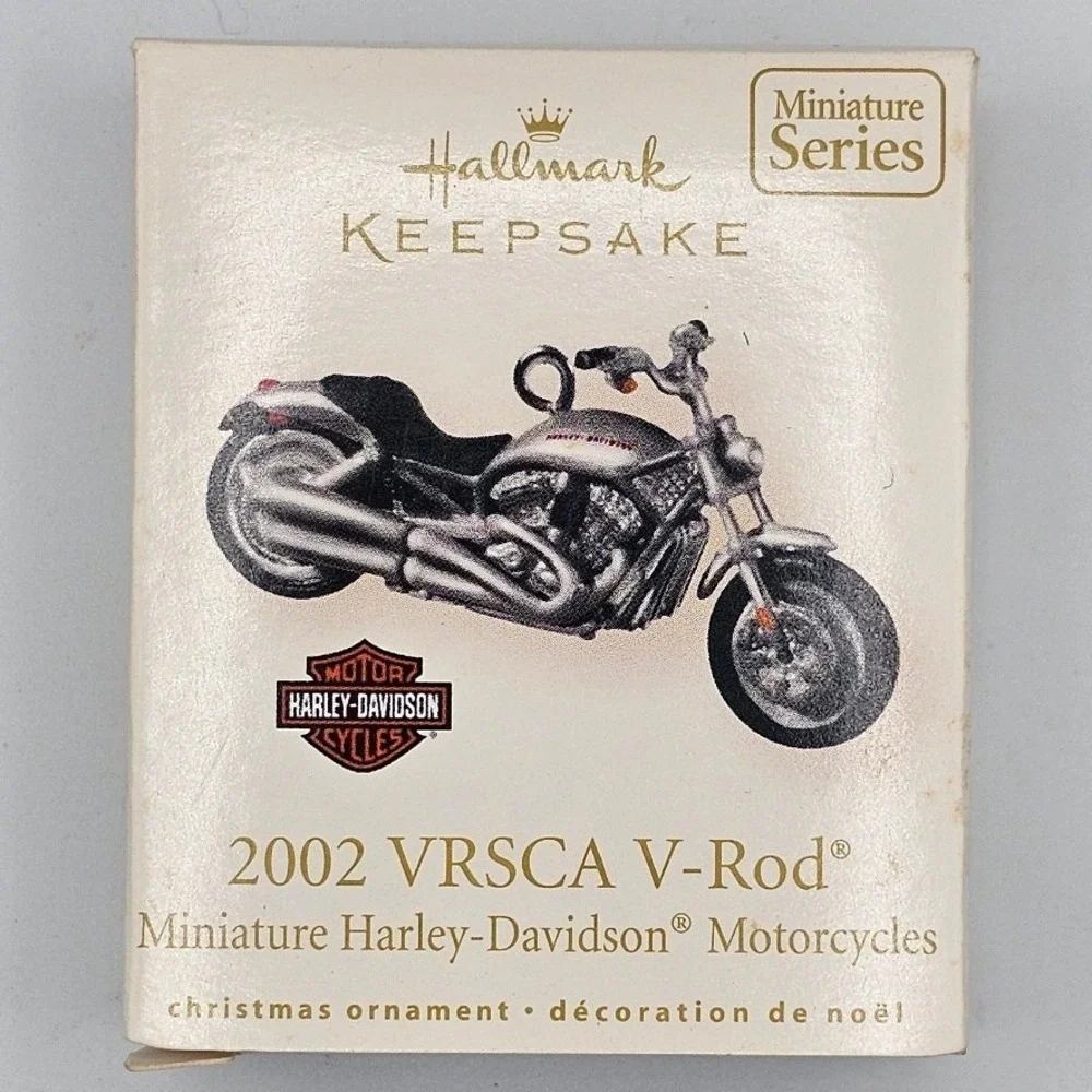 Hallmark Keepsake Miniature Harley Davidson Motorcycle 7 Ornaments V-Rod WLA